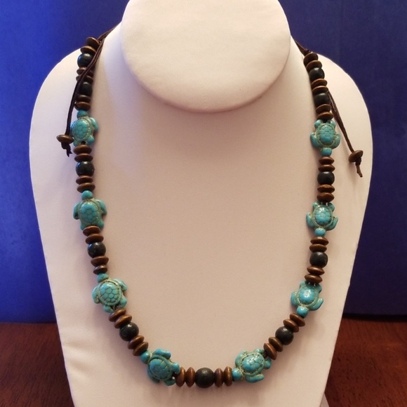 Sea Turtle Turquoise Necklace - Picture 1 of 4